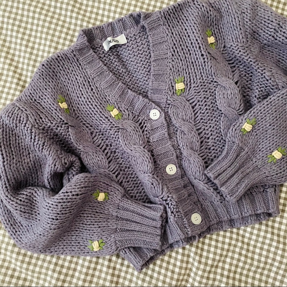 Sweatshirt cardigan